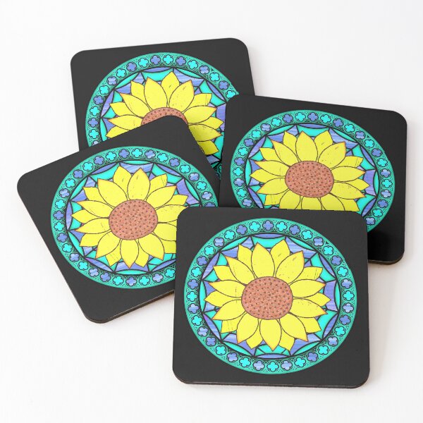 Item preview, Stained Glass Window Sunflower Garden Harvest  designed and sold by funnytshirtemp.