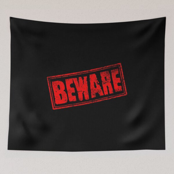 Item preview, Beware (Vintage Stamp) designed and sold by SassyClassyMe.