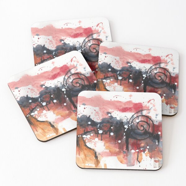 Item preview, Watercolor mixed media abstract painting designed and sold by kittyvdheuvel.