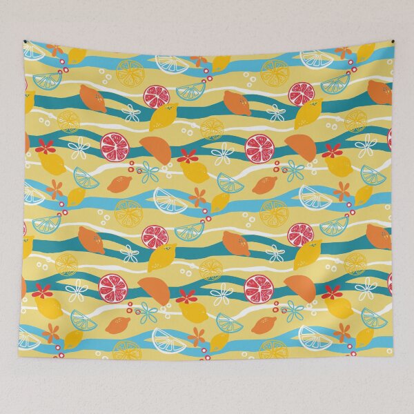 Item preview, Lemons and oranges citrus juicy design designed and sold by kittyvdheuvel.