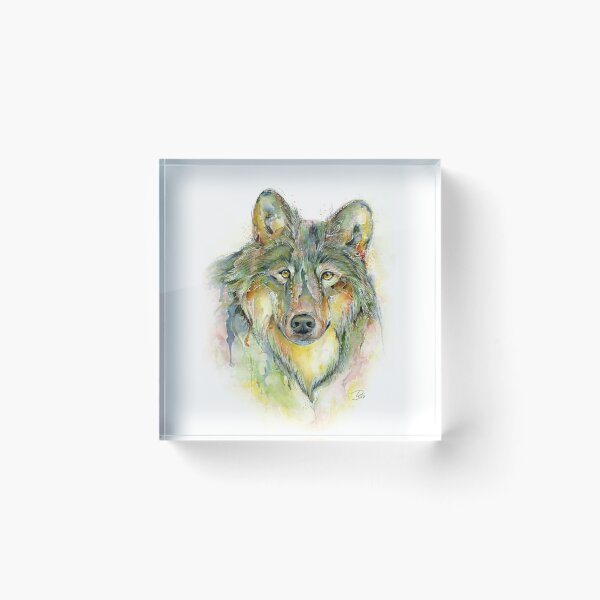 Item preview, Wolf - watercolor designed and sold by Bettina Kröger.