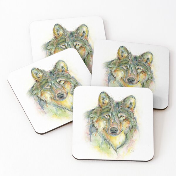 Item preview, Wolf - watercolor designed and sold by Bettina Kröger.