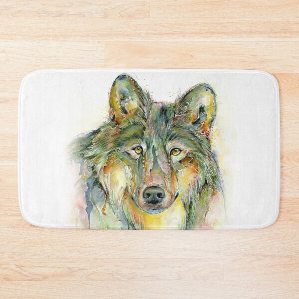 Item preview, Wolf - watercolor designed and sold by Bettina Kröger.