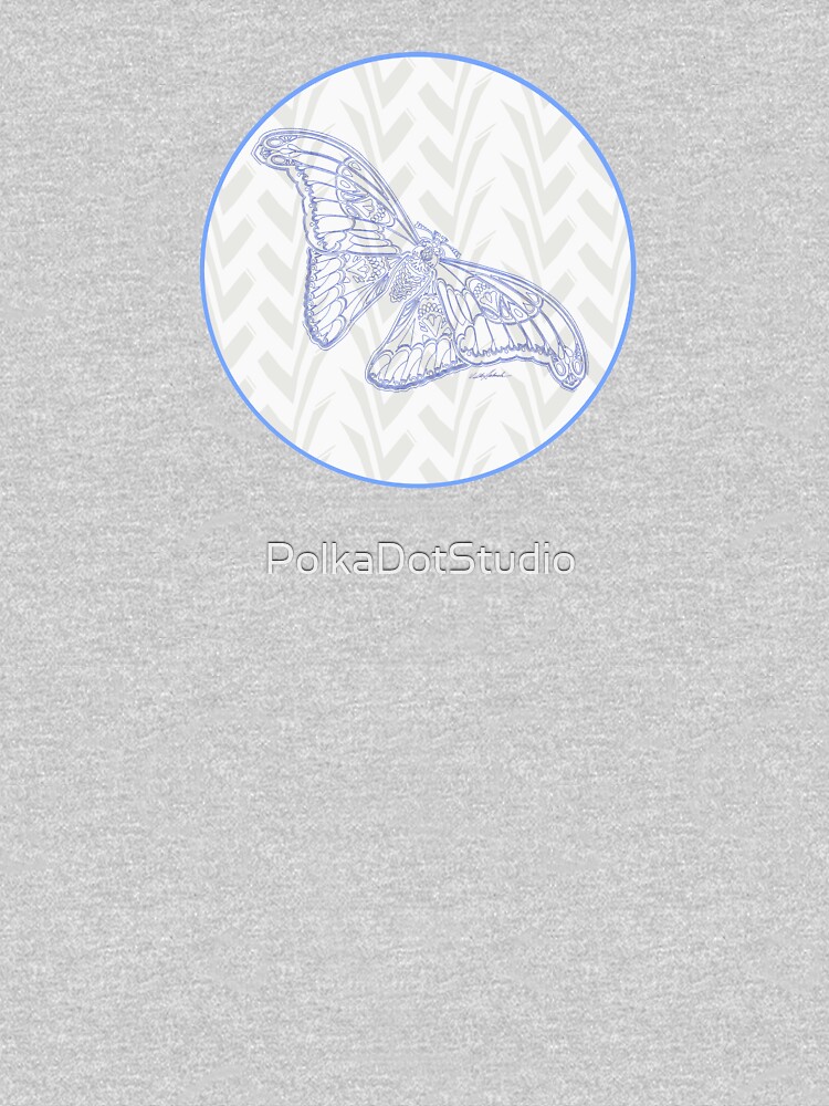 Fly Blue Lacy Fly by PolkaDotStudio
