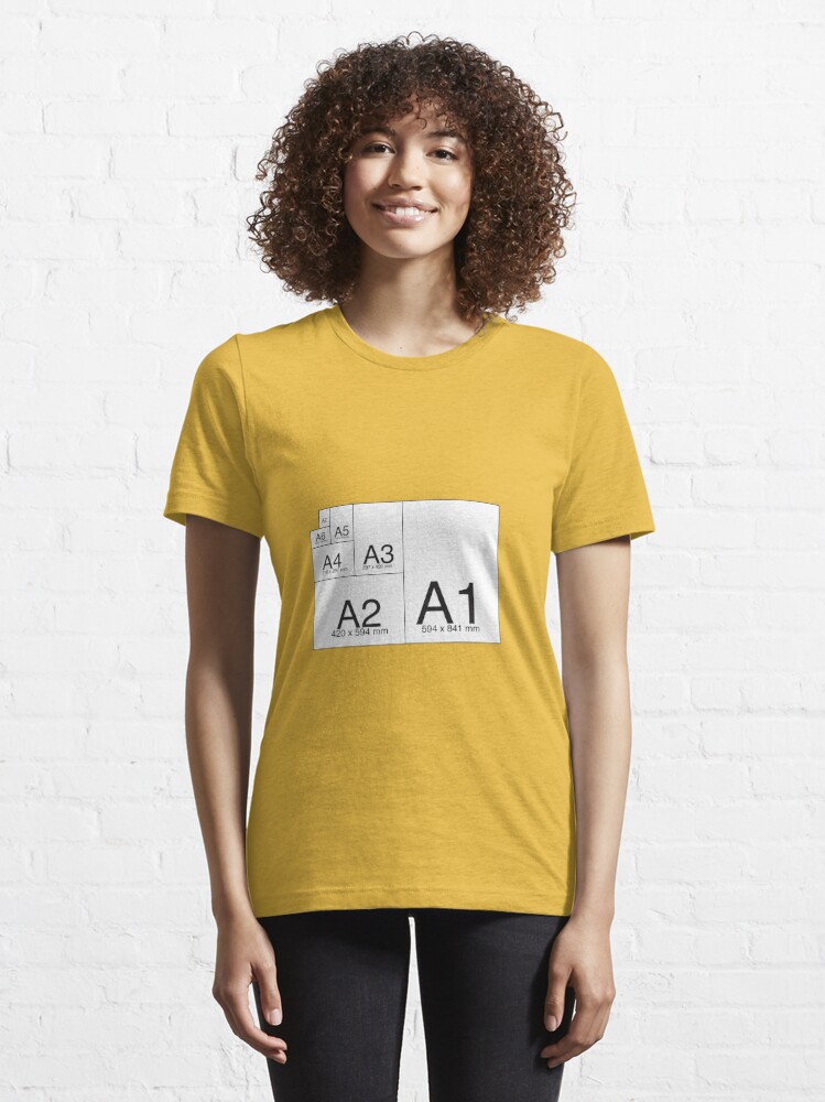 A1 A2 A3 A4 A5 A6 A7 reminder Essential T-Shirt for Sale by StudioRenate