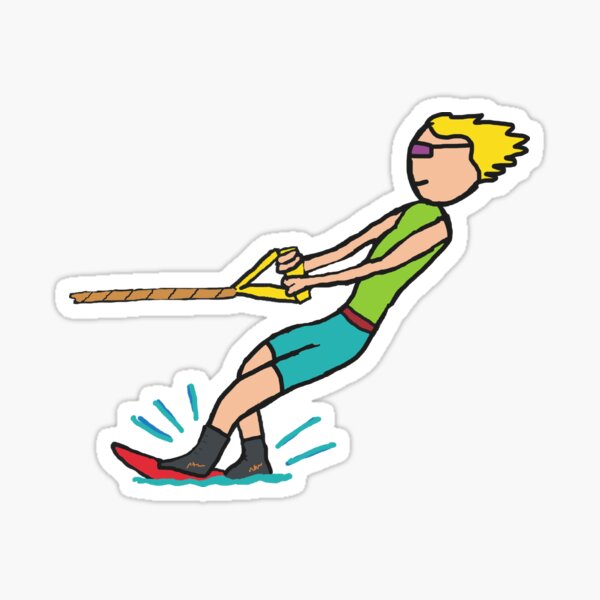 Water Skiing Sticker