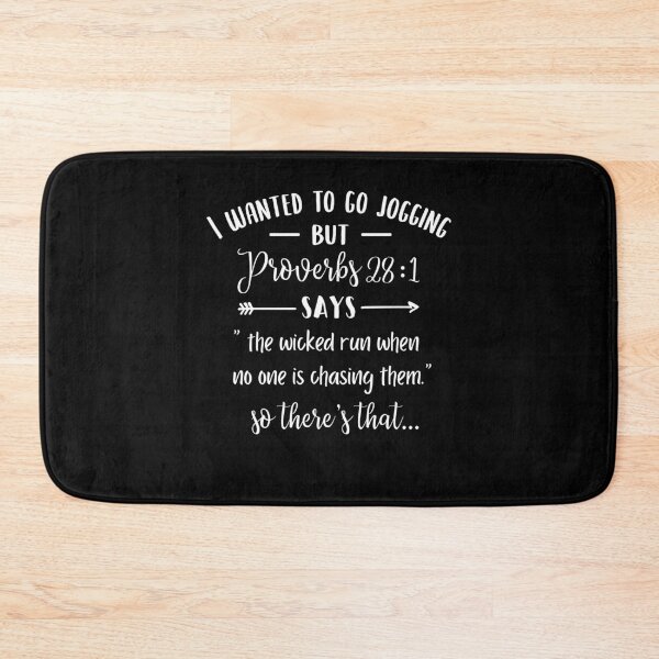 Item preview, I Wanted To Go Jogging But Proverbs 28:1 Work Ou, Funny Running Proverbs Running FT256 designed and sold by MentDesigns.