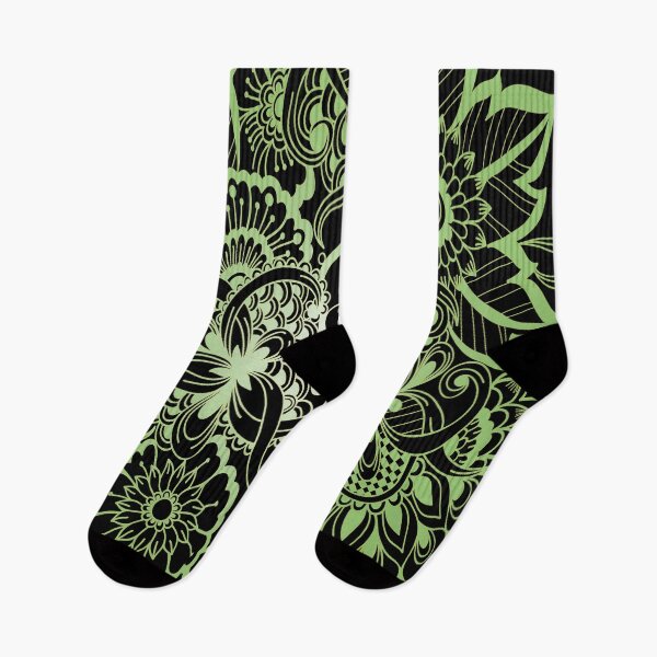 Item preview, green floral pattern designed and sold by MallsD.