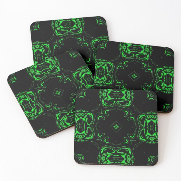 Item preview, Monochrome Green Mosaic, pattern 3 designed and sold by Bennydoscope.