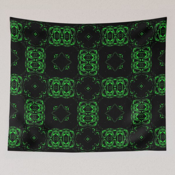 Item preview, Monochrome Green Mosaic, pattern 3 designed and sold by Bennydoscope.