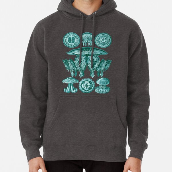 Ernst Haeckel - Scientific Illustration - Discomedusae (Jellyfish) Pullover Hoodie