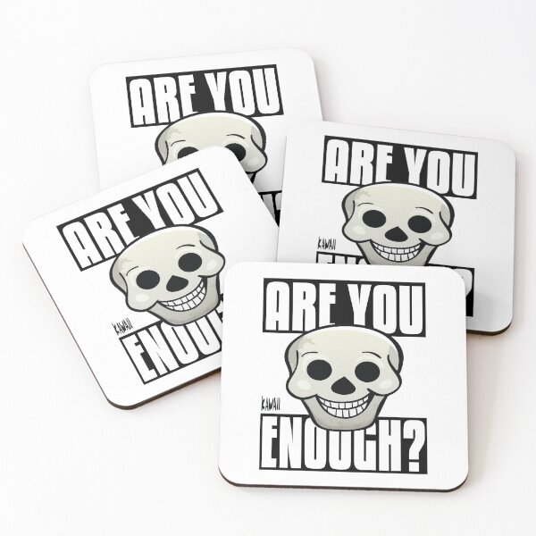 Item preview, Are You Skull Enough? Kawaii Lovable Cute Adorable Cartoon Skull designed and sold by ProjectX23.