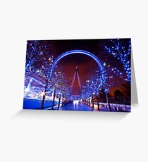 Christmas time at the London eye Greeting Card
