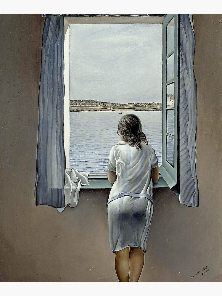 WOMAN IN THE WINDOW : Vintage 1925 Dali Painting Print by posterbobs