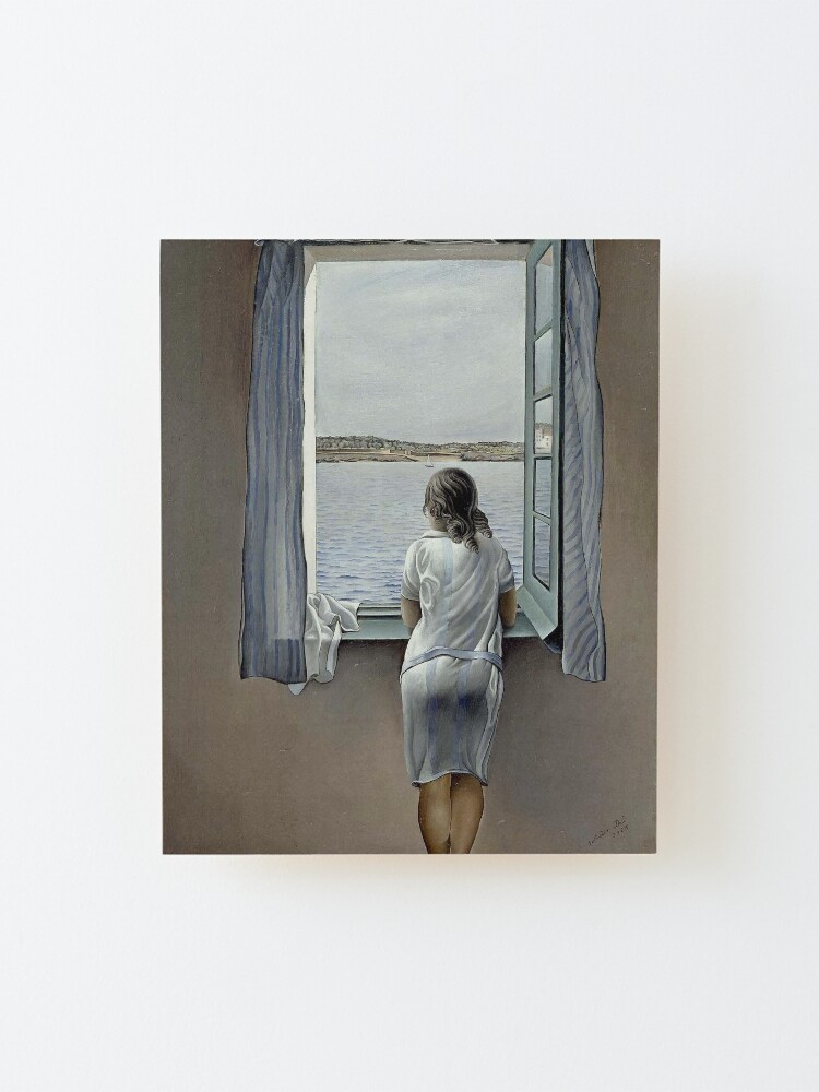 Alternate view of WOMAN IN THE WINDOW : Vintage 1925 Dali Painting Print Mounted Print