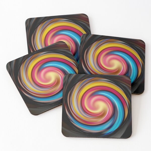 Item preview, Blue, red and yellow swirl (dark border) designed and sold by darkninja2k.