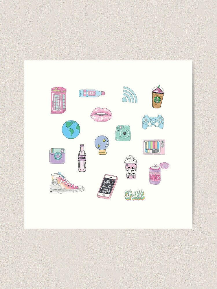 Pastel Space Aesthetic Sticker Pack Canvas Print for Sale by MaPetiteFleur