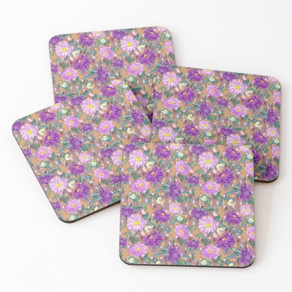 Item preview, Asters on cocoa background designed and sold by Irina Ivanova.