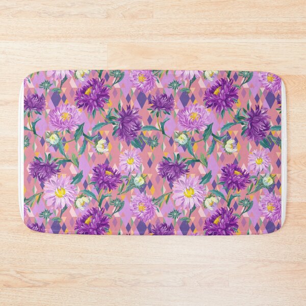 Item preview, Asters on pink background designed and sold by Irina Ivanova.