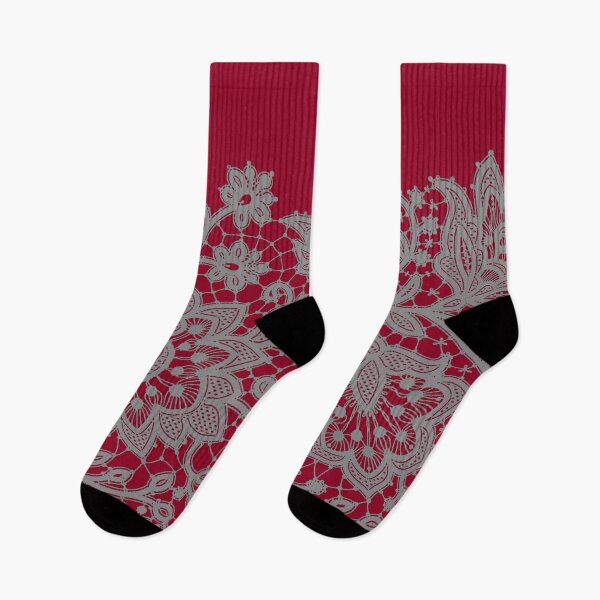 Item preview, LACE Burgundy Red Anthracite Grey LACE designed and sold by Delinda Graphic Studio.