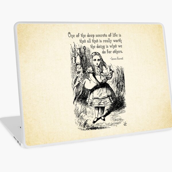 Artikel-Vorschau von Alice im Wunderland Zitat - Tiefe Geheimnisse des Lebens - Lewis Carroll Zitat - 0116, designt und verkauft von ContrastStudios.