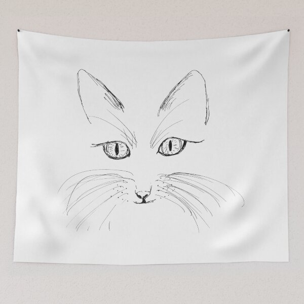 Item preview, Hand Draw Cat Face designed and sold by jitkaegressy.