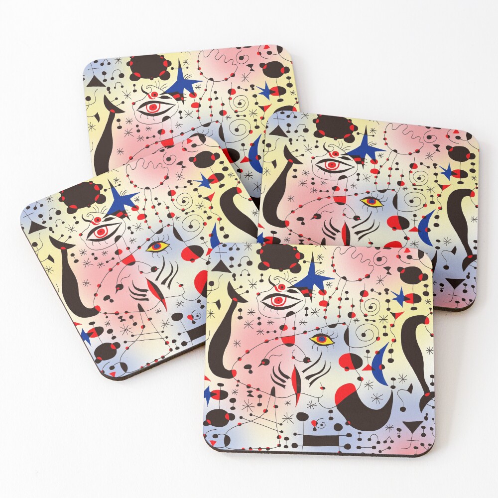 Joan Mirò Pattern #1 Coasters (Set of 4)