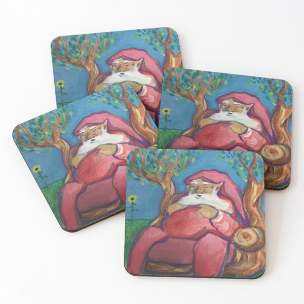 Item preview, Sleeping gnome with white beard and red pajamas designed and sold by KristaPeacock.