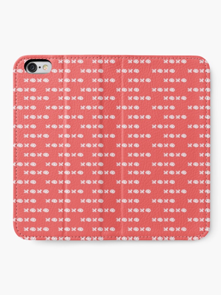 Alternate view of red xoxo iPhone Wallet