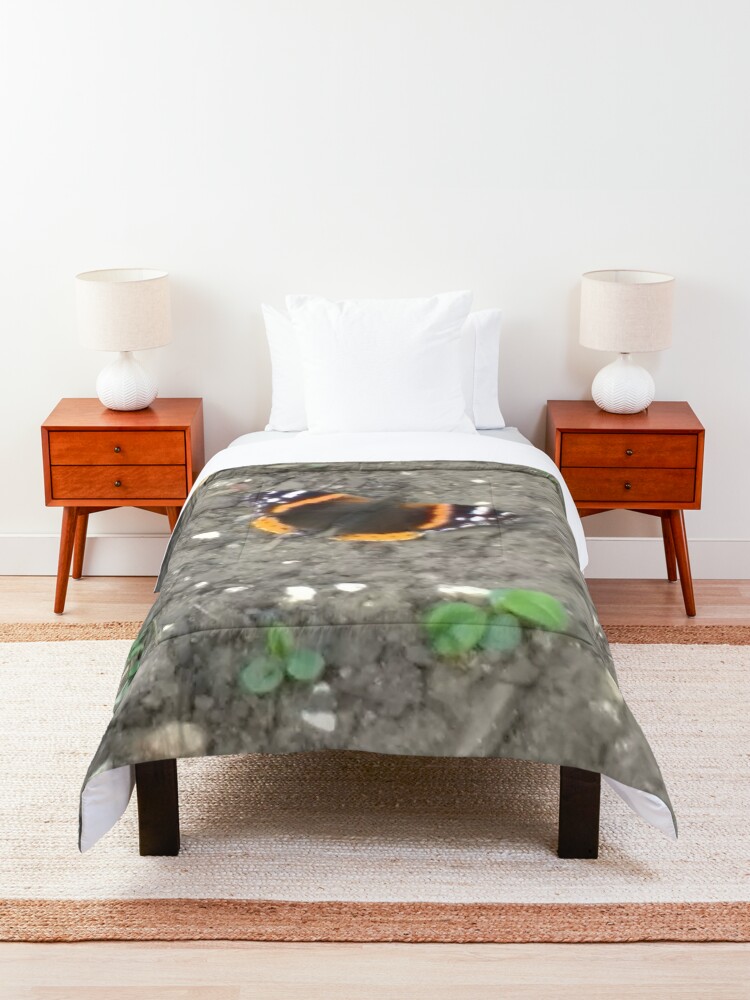 Alternate view of M.I. #42 |☼| Red Admiral Butterfly (Pearson Park) Comforter