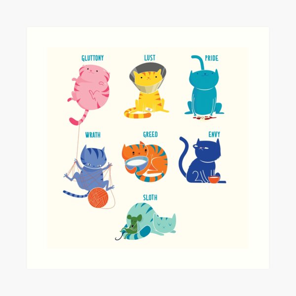 7 sins Art Print