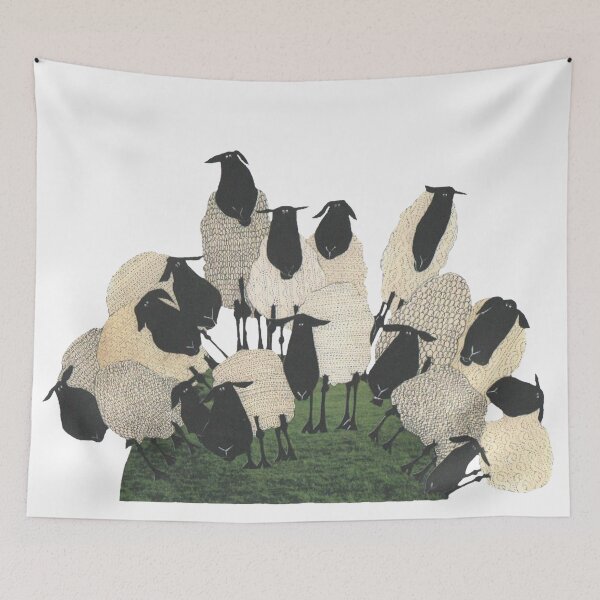 Item preview, Sheep on the Hill designed and sold by krisevansart.