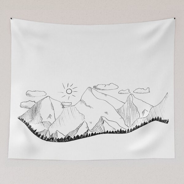Item preview, Mountain Hand Drawn Desing designed and sold by jitkaegressy.