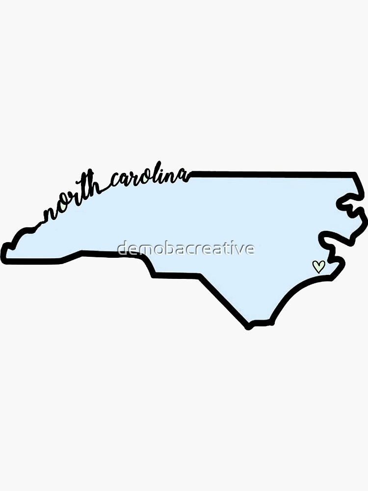 North Carolina Love- ENC Heart by demobacreative