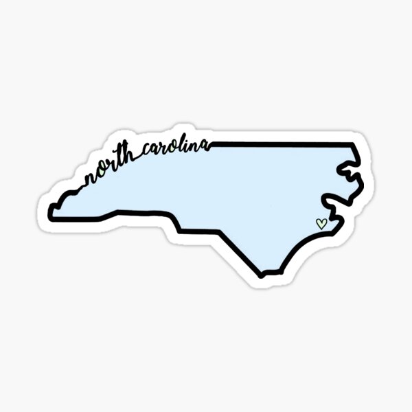 North Carolina Love- ENC Heart Sticker