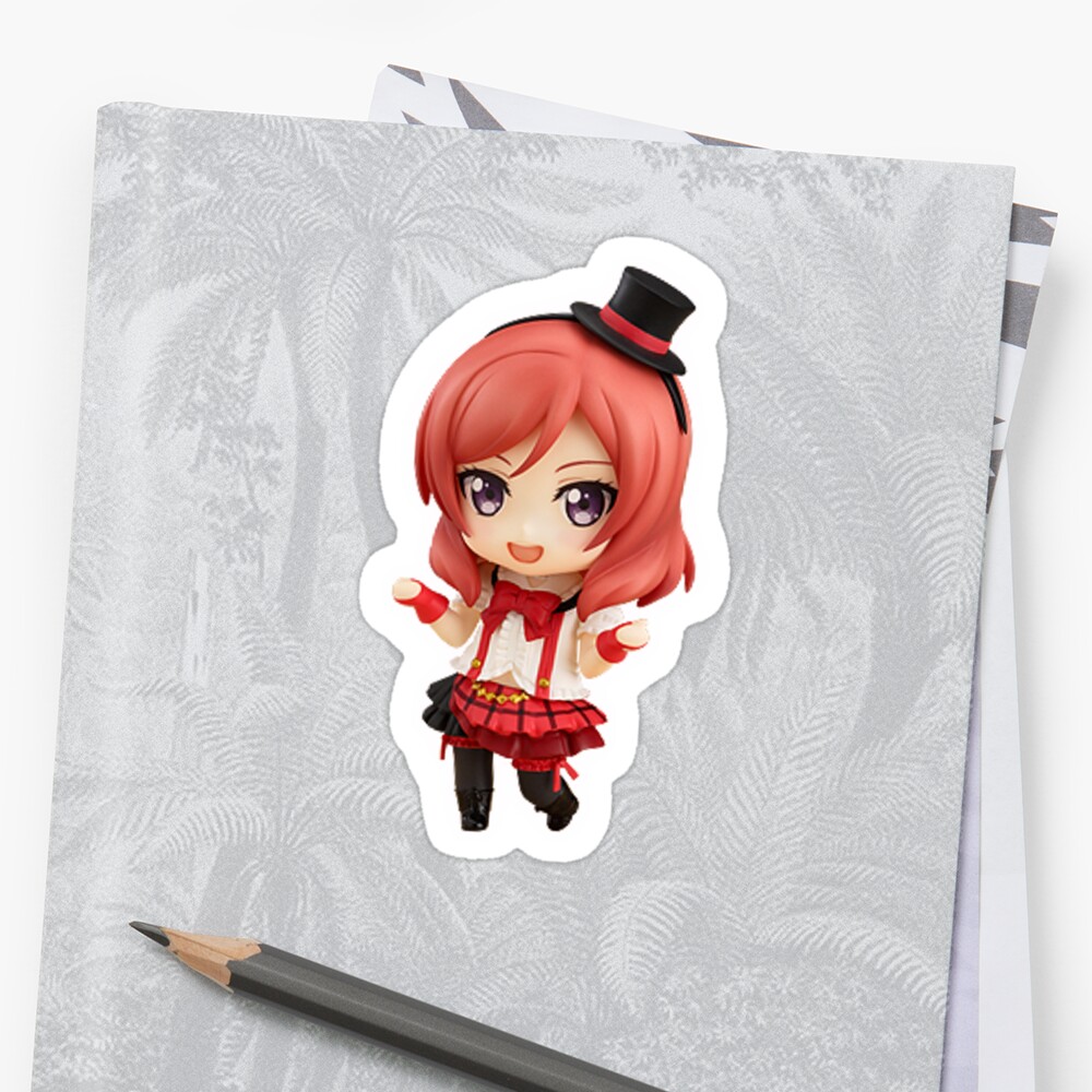 "Maki Nishikino Nendoroid" Sticker by traumagotchis | Redbubble