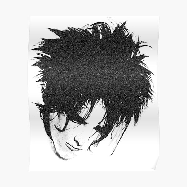 The Cure 5 English Rock Legend Band Black and White Poster Smith Music Picture