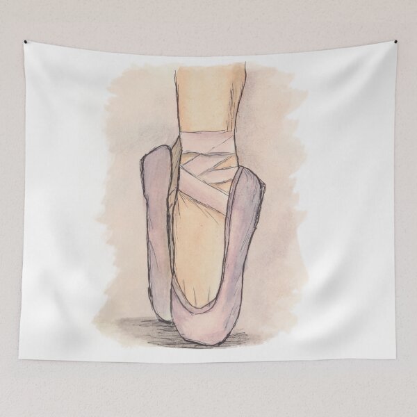 Aperçu de l'œuvre Chaussures de ballet aquarelle créée et vendue par jitkaegressy.