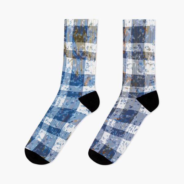 Item preview, Distressed Blue and White Plaid designed and sold by MarkUK97.
