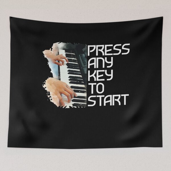 Item preview, Press Any Key To Start Pianist Musical Piano Musician Instrument Gift designed and sold by Dressed For  Duty.