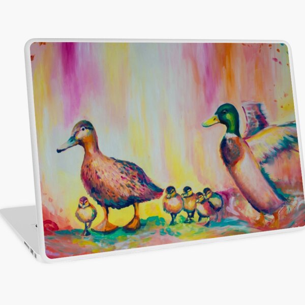 Cute Ducks Pink Laptop Skin