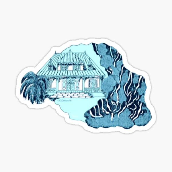 Reunion Island. Color background Sticker