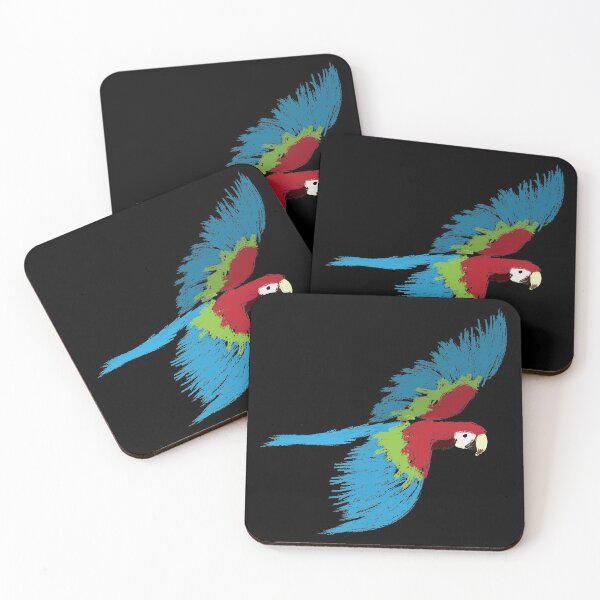 Item preview, Artwork of Scarlet Macaw Parrot in Flight designed and sold by JD's Shop.