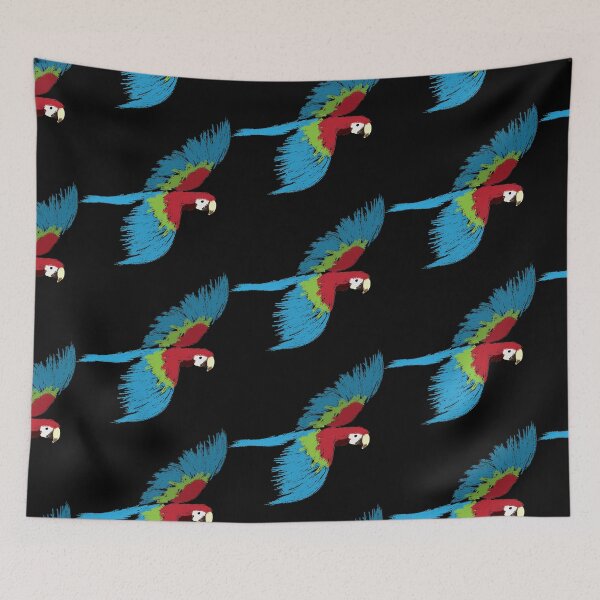 Item preview, Artwork of Scarlet Macaw Parrot in Flight designed and sold by JD's Shop.
