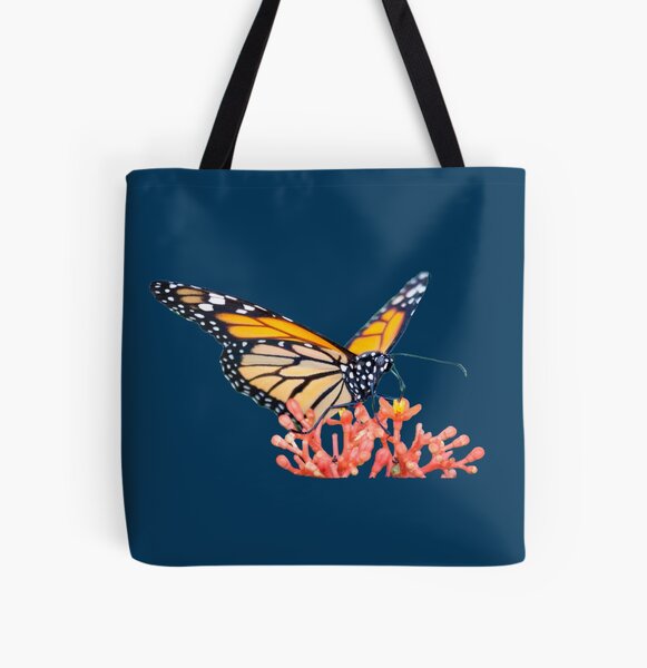 Geschenkidee Schmetterling Monarchfalter auf Blüte Allover-Print Tote Bag