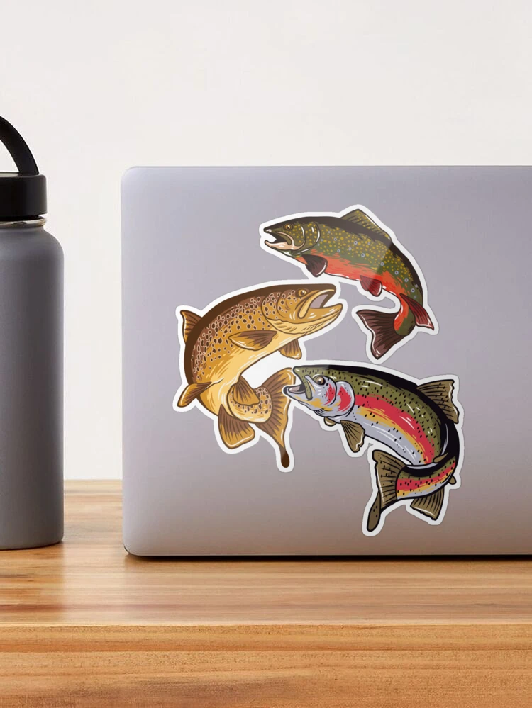 Fly Fishing Trout Tribute Sticker for Sale by William Lee