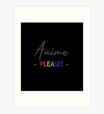 Anime Text Art Prints | Redbubble