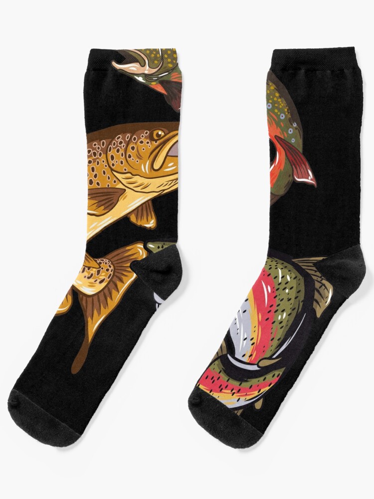 Fly Fishing Trout Tribute Socks for Sale by William Lee