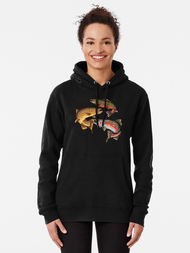 Fly Fishing Trout Tribute Pullover Hoodie for Sale by William Lee