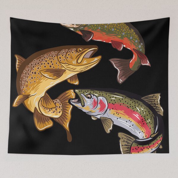 Item preview, Fly Fishing Trout Tribute designed and sold by fishindecals.